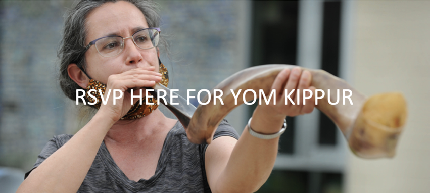 fran blowing the shofar