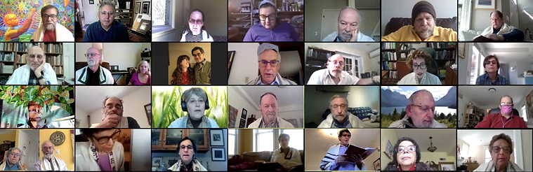 Zoom Gallery of Shabbat worshippers